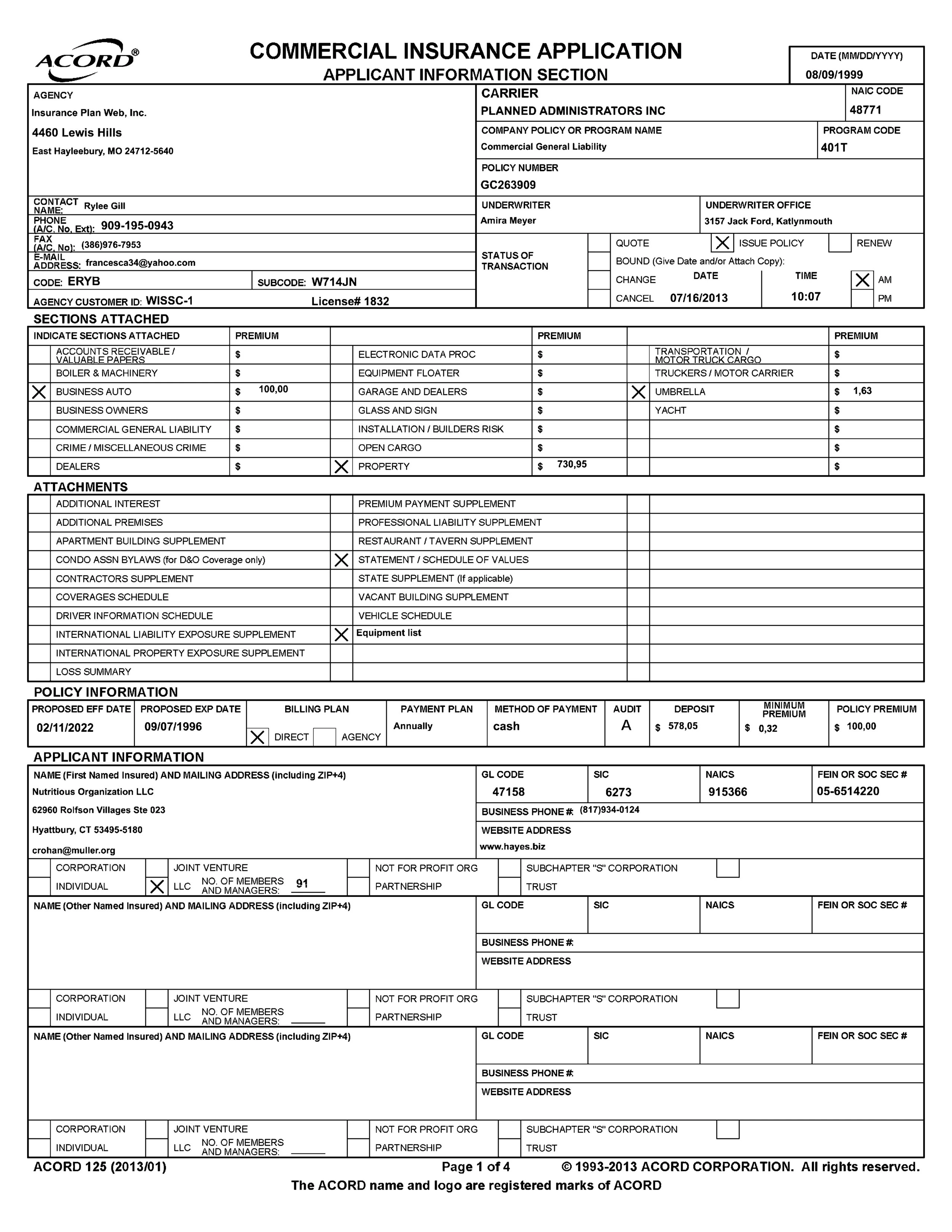 Acord 125 forms processing automation skill abbyy vantage