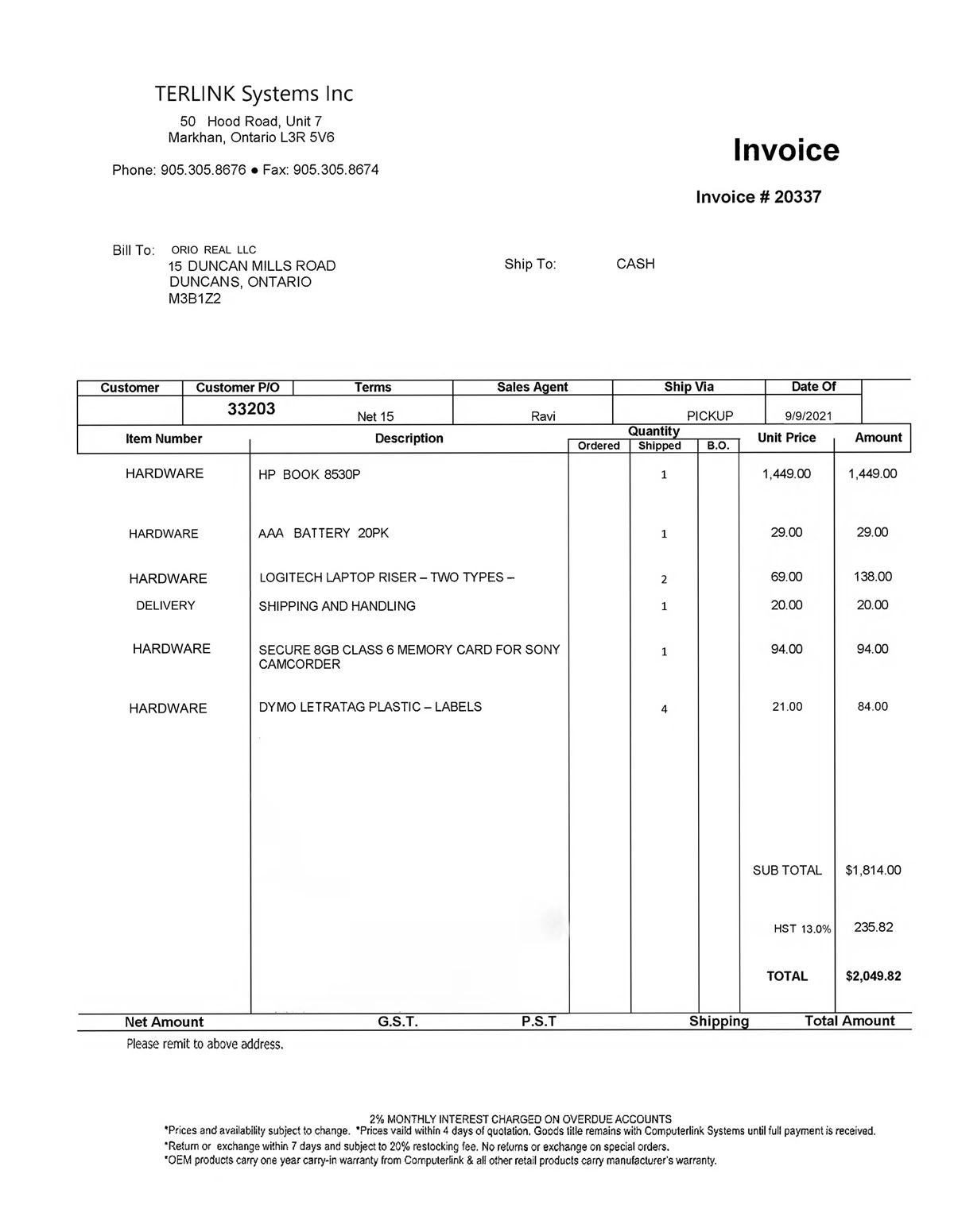 Canadian invoice OCR and data extraction – Vantage Document AI