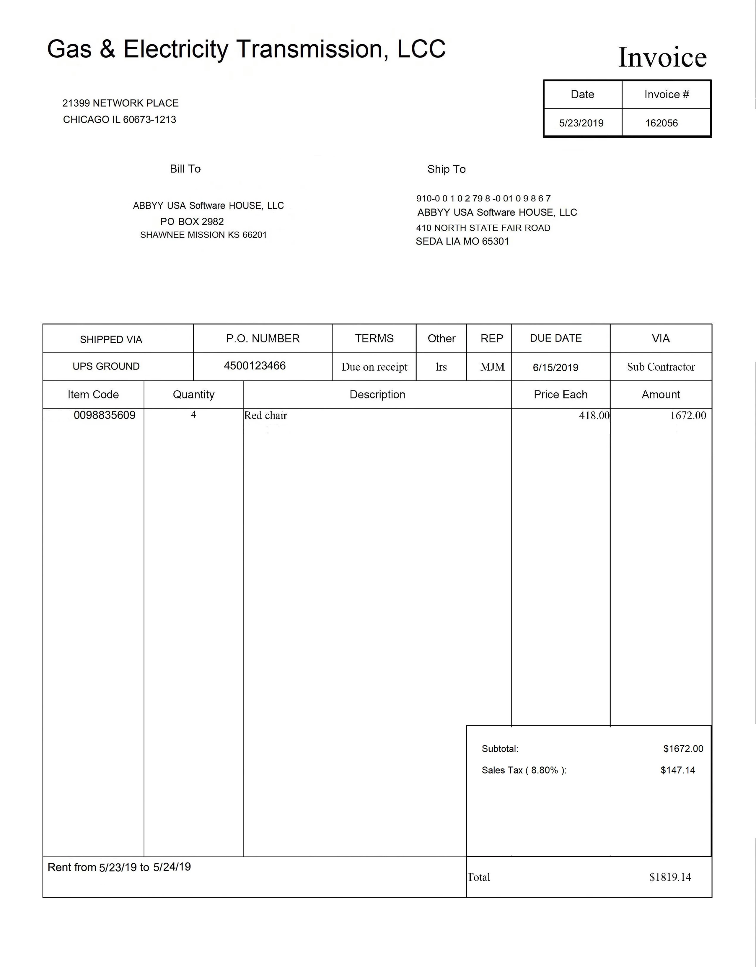 Invoice automation AI OCR Model | ABBYY Vantage Document AI